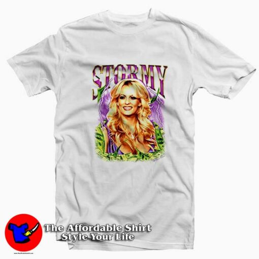 Stormy Daniels Vintage Bootleg Style Graphic T-Shirt On Sale