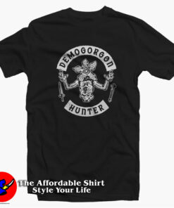 Stranger Things Demogorgon Hunter Graphic T-Shirt On Sale Stranger Things Demogorgon Hunter Graphic T-Shirt On Sale