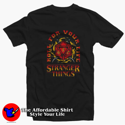 Stranger Things Fire And Dice Unisex T-Shirt On Sale