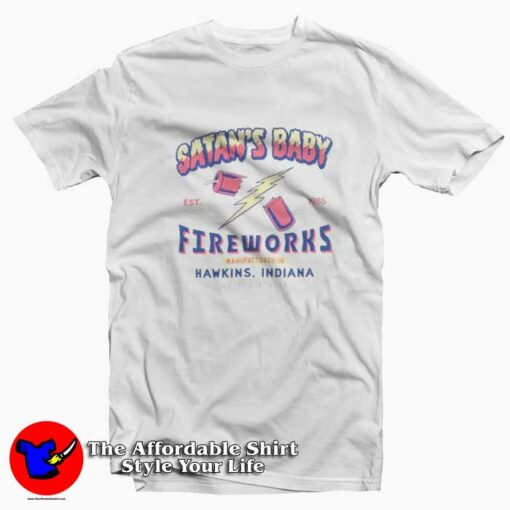 Stranger Things Satan’s Baby Fireworks Unisex T-Shirt On Sale