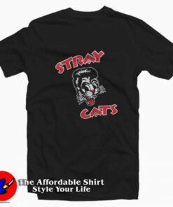 Stray Cats Cat Head Logo VIntage Unisex T-shirt On Sale Stray Cats Cat Head Logo VIntage Unisex T-shirt On Sale