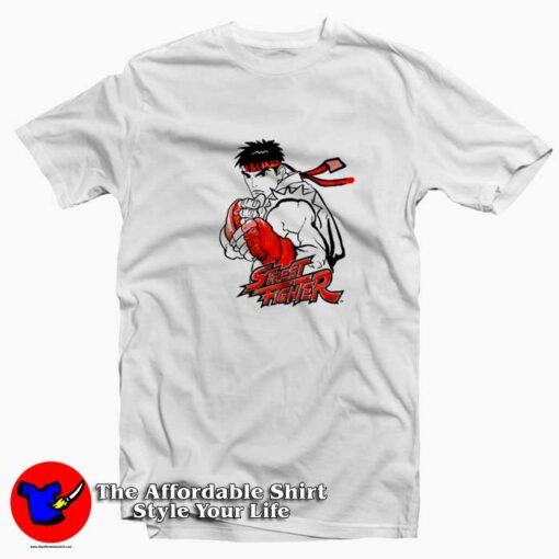 Street Fighter Ryu Fighting Combat Stance T-shirt On Sale