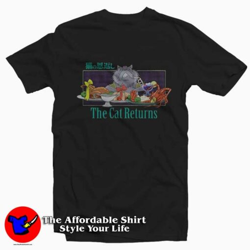 Studio Ghibli The Cat Returns Cat King Feast T-Shirt On Sale