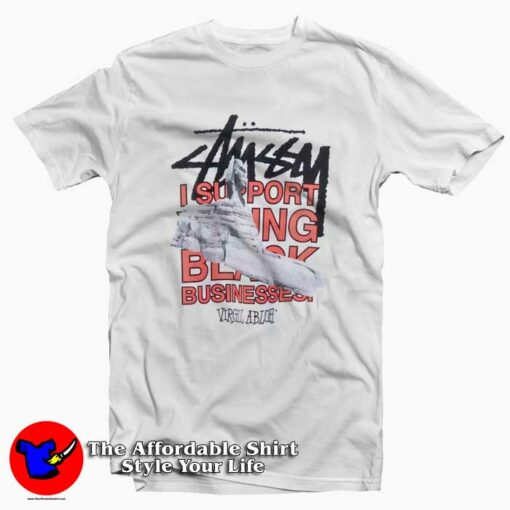 Stussy Support Virgil Abloh World Tour T-shirt On Sale