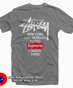 Stussy X Supreme World Tour Collab Tee Shirt Stussy X Supreme World Tour Collab Tee Shirt