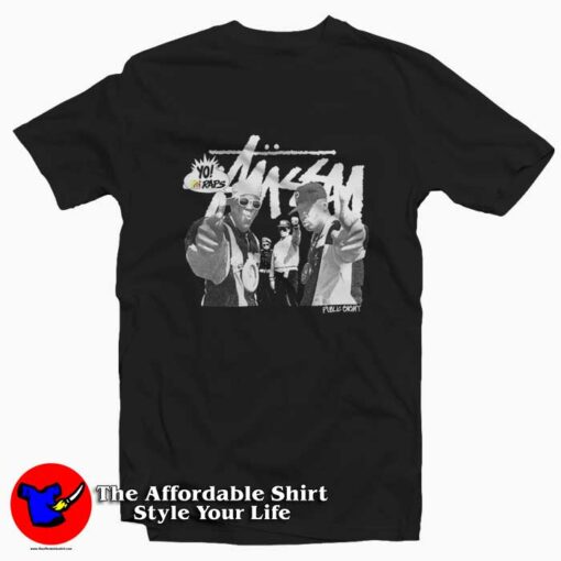 Stussy x Yo MTV Raps Public Enemy Unisex T-Shirt On Sale