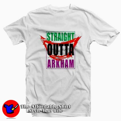 Suicide Squad Joker Straight Outta Arkham T-shirt On Sale