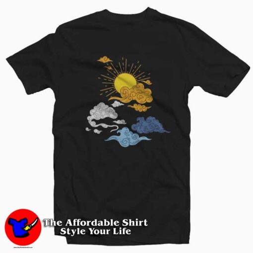 Sun Cloud Art Aroace LGBT Graphic T-Shirt On Sale