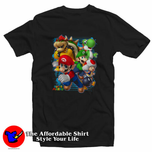 Super Mario Luigi Bowser Spray Paint T-Shirt On Sale