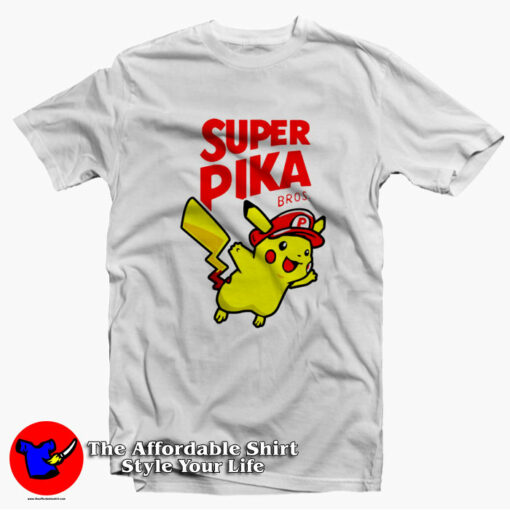 Super Mario Parody Super Pika Bros Unisex T-shirt On Sale