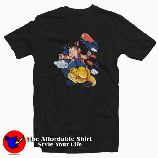 Super Saiyan Goku Mario Game Parody T-shirt On Sale