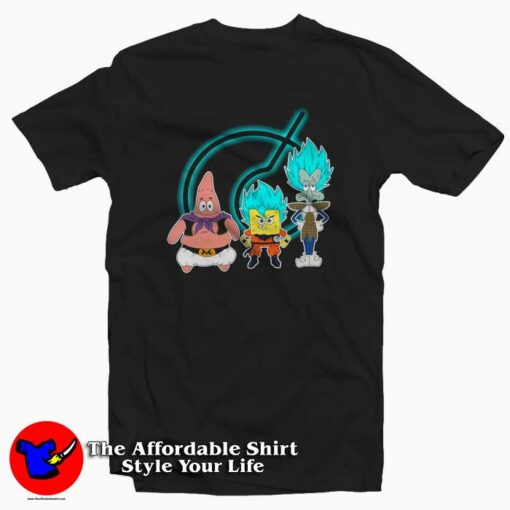 Super Saiyan SpongeBob Patrick Funny T-shirt On Sale