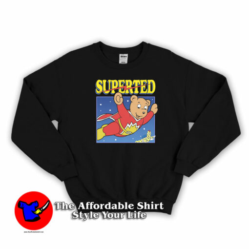 SuperTed Retro 80s Cartoon Unisex Sweatshirt On Sale