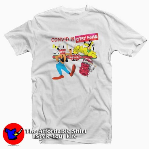 Supreme Disney Pluto Goofy Covid-19 T-shirt Cheap