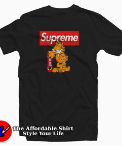 Supreme Garfield Skateboard And Smoke T-Shirt Supreme Collection Supreme Garfield Skateboard And Smoke T-Shirt Supreme Collection