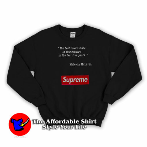 Supreme Malcolm McLaren Duck Joint Sweatshirt On Sale