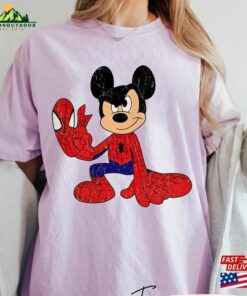 Comfort Colors Retro Mickey Spider Man Vintage 90S Shirt Marvel Superhero Mcu Avenger Comic Cartoon Unisex Classic