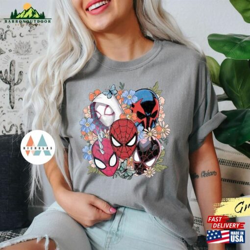 Comfort Colors Retro Spider Verse Shirt Floral Man Across The Unisex Sweatshirt