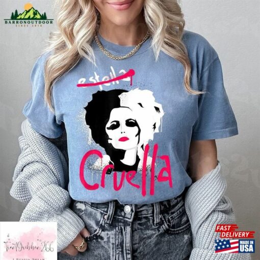 Cruella Shirt Disney Character Emma Stone Hoodie Sweatshirt