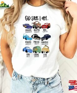 Disney Cars Shirt God Says I Am Movie Classic T-Shirt
