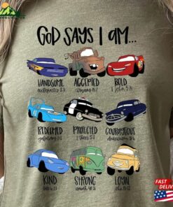 Disney Cars Shirt God Says I Am Movie Classic T-Shirt