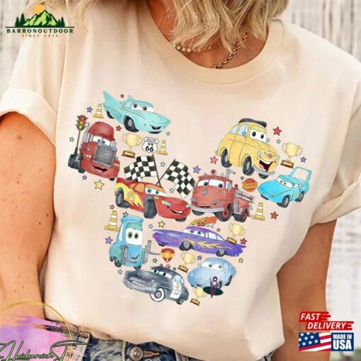 Disney Cars Watercolor Shirt Mickey Movie Unisex T-Shirt