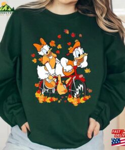 Disney Donald And Daisy Autumn Thanksgiving Shirt Disneyland Family Vacation Trip Gift Tee Hoodie Unisex