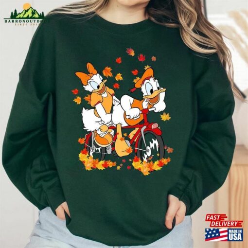 Disney Donald And Daisy Autumn Thanksgiving Shirt Disneyland Family Vacation Trip Gift Tee Hoodie Unisex