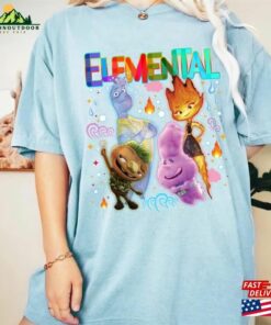 Disney Elemental 2023 Comfort Color Shirt Ember Wade Clod Gale Pixar Classic Unisex 3