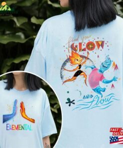 Disney Elemental 2023 Comfort Colors 2 Sides Shirt Find Your Glow And Flow Ember Wade Clod Gale Hoodie Unisex
