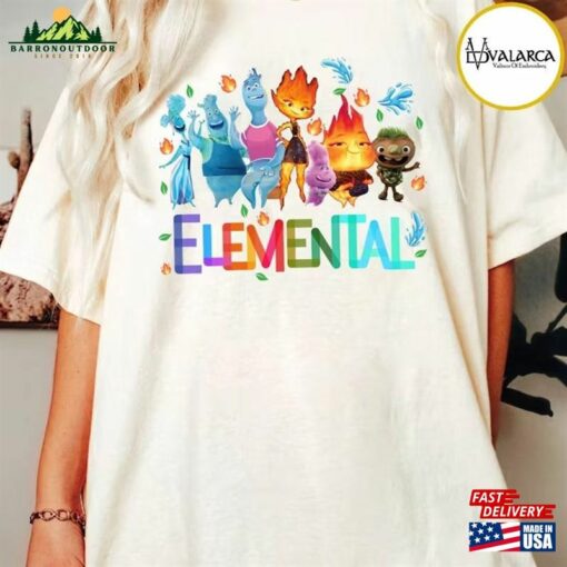 Disney Elemental Characters Shirt Pixar 2023 Ember Wade Clod Grale Unisex T-Shirt