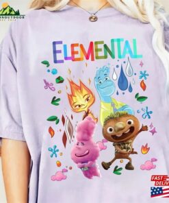 Disney Elemental Comfort Color Shirt Ember Wade Clod Grale Unisex T-Shirt Pixar Movie 2023 Tee Classic
