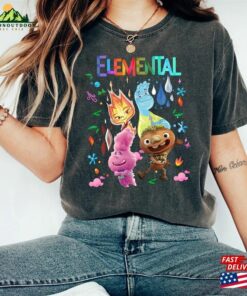 Disney Elemental Comfort Color Shirt Ember Wade Clod Grale Unisex T-Shirt Pixar Movie 2023 Tee Classic