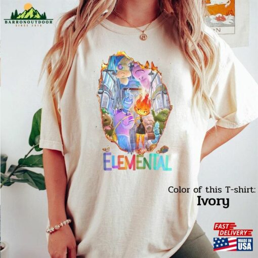 Disney Elemental Comfort Shirt Pixar Ember Wade Clod Grale T-Shirt Unisex