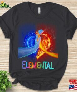 Disney Elemental Heart Shirt Fireboy Watergirl T-Shirt Classic