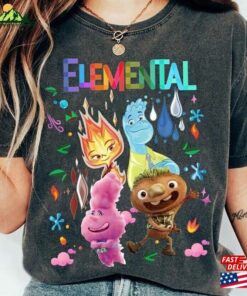 Disney Elemental Shirt Ember Wade Clod Grale Pixar Movie 2023 T-Shirt Unisex