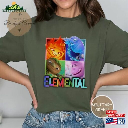 Disney Elemental Shirt Pixar Ember Wade Clod Grale T-Shirt Hoodie