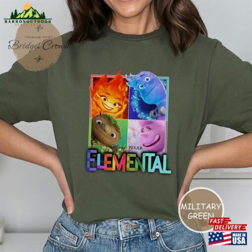 Disney Elemental Shirt Pixar Ember Wade Clod Grale T-Shirt Sweatshirt