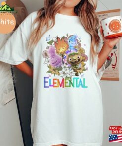 Disney Floral Elemental Characters Shirt 2023 Pixar T Shirt Hoodie 3