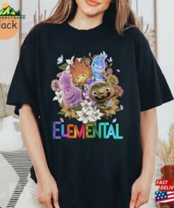 Disney Floral Elemental Characters Shirt 2023 Pixar T Shirt Hoodie 4
