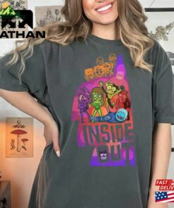 Disney Inside Out Emotional Rainbow T-Shirt Joy Disgust Fear Sadness Anger Shirt Disneyland Family Classic Sweatshirt