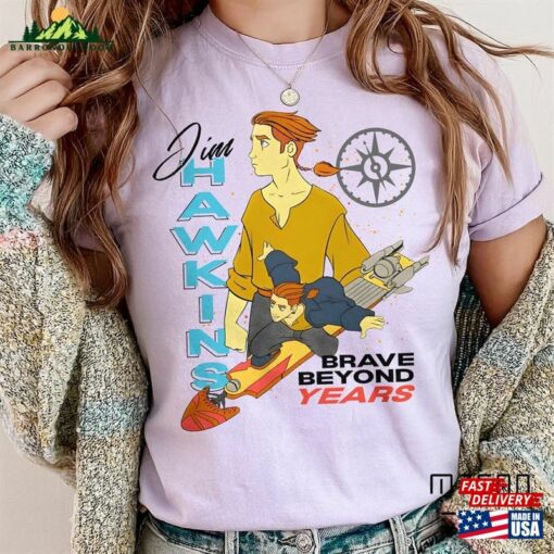 Disney Jim Hawkins Double Portrait Brave Beyond Years Shirt Treasure Planet T-Shirt Walt World Hoodie