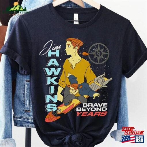 Disney Jim Hawkins Double Portrait Brave Beyond Years Shirt Treasure Planet T-Shirt Walt World Unisex Sweatshirt