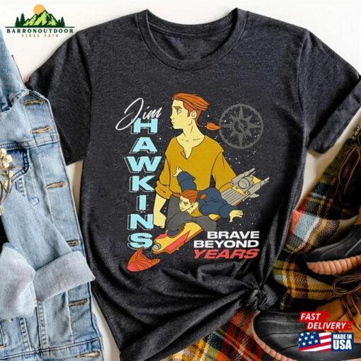 Disney Jim Hawkins Double Portrait Brave Beyond Years Shirt Treasure Planet T-Shirt Walt World Unisex Sweatshirt