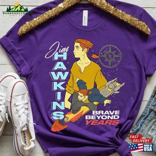 Disney Jim Hawkins Double Portrait Brave Beyond Years Shirt Treasure Planet T-Shirt Walt World Unisex Sweatshirt