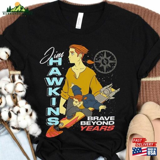 Disney Jim Hawkins Double Portrait Brave Beyond Years Shirt Treasure Planet T-Shirt Walt World Unisex Sweatshirt