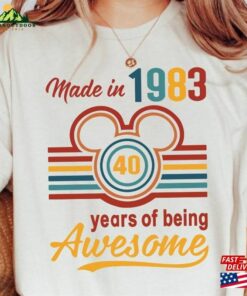 Disney Made In 1983 40 Years Of Being Awesome Shirt 2023 Disneyland Unisex T-Shirt