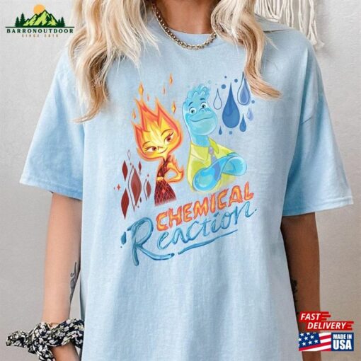 Disney Pixar Elemental Chamical Reaction Shirt 2023 Ember Wade Clod Grale T-Shirt Classic