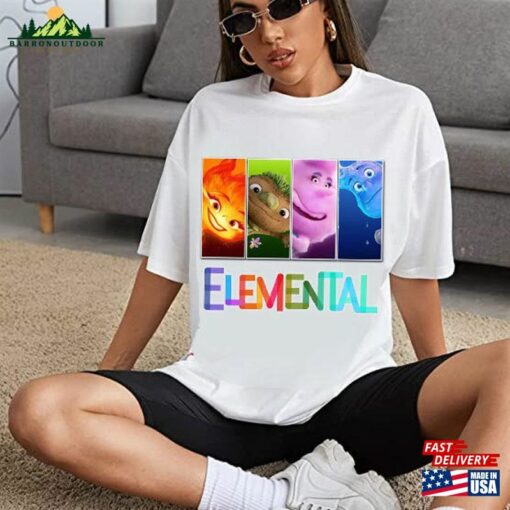 Disney Pixar Elemental Characters Shirt Movie 2023 Ember Wade Clod Grale Sweatshirt Unisex