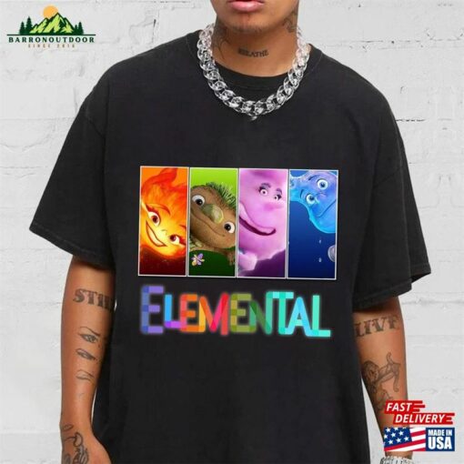 Disney Pixar Elemental Characters Shirt Movie 2023 Ember Wade Clod Grale Sweatshirt Unisex